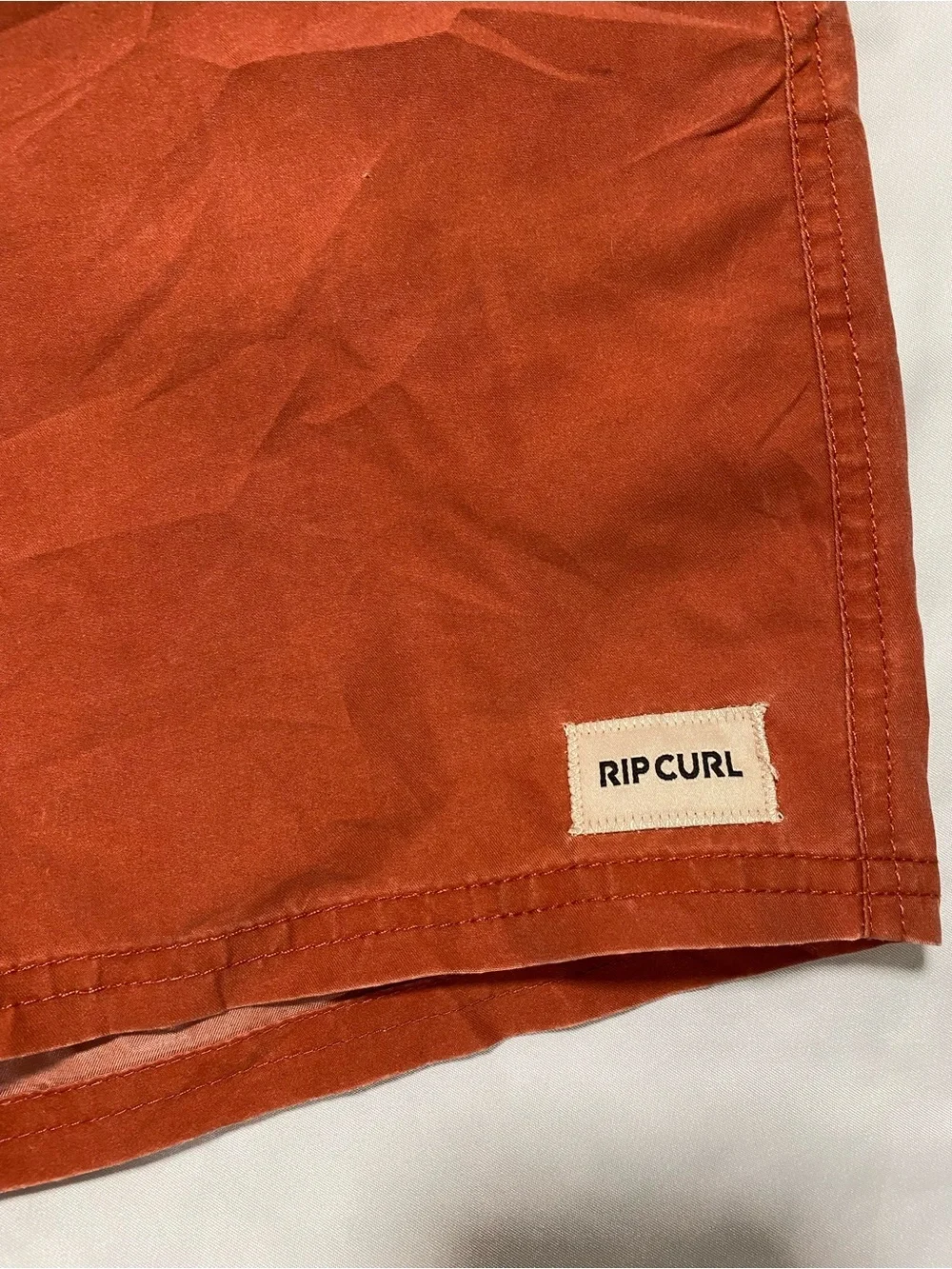 Rip Curl Men’s Rust Orange Swim Trunks